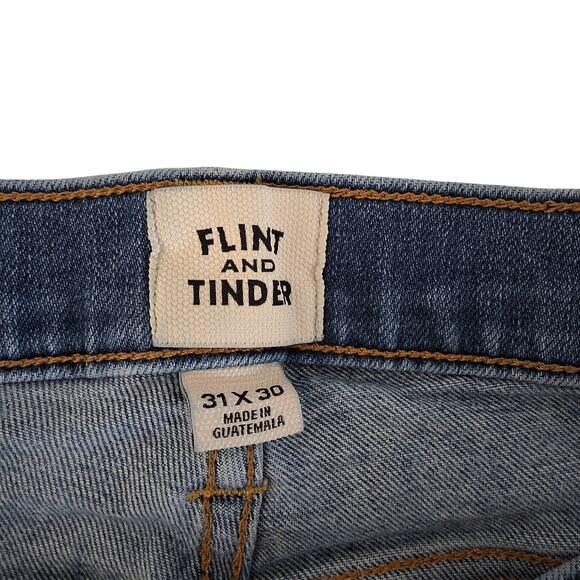 Flint & Tinder Jeans Men 31 (30x30)* Slim Tapered Medium Candiani Stretch Denim - Picture 4 of 13
